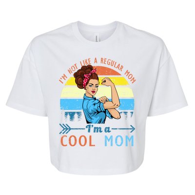 Retro Cool Mom Bella+Canvas Jersey Crop Tee