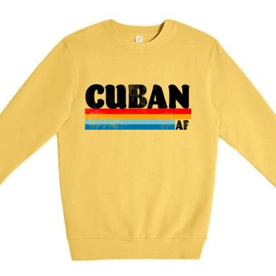 Retro Cuban AF Premium Crewneck Sweatshirt