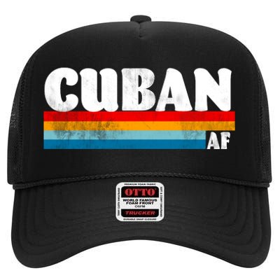 Retro Cuban AF High Crown Mesh Back Trucker Hat