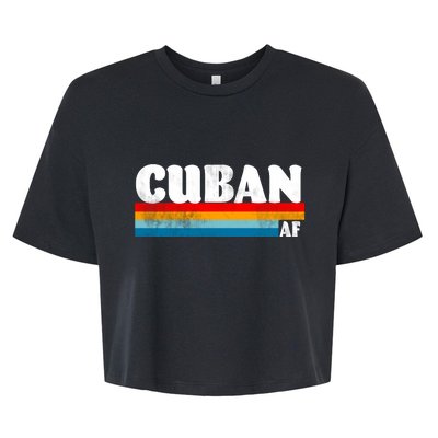 Retro Cuban AF Bella+Canvas Jersey Crop Tee