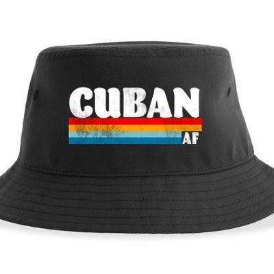 Retro Cuban AF Sustainable Bucket Hat