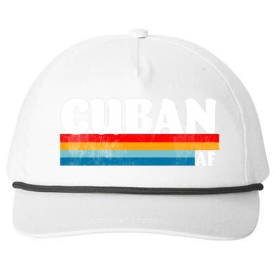 Retro Cuban AF Snapback Five-Panel Rope Hat