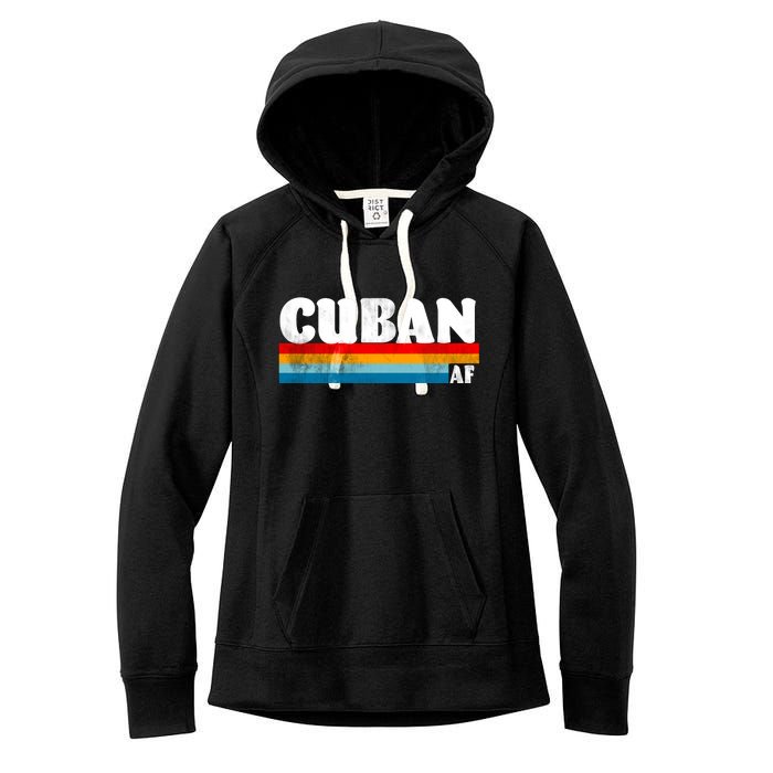 Retro Cuban AF Women's Fleece Hoodie