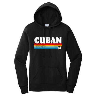 Retro Cuban AF Women's Pullover Hoodie