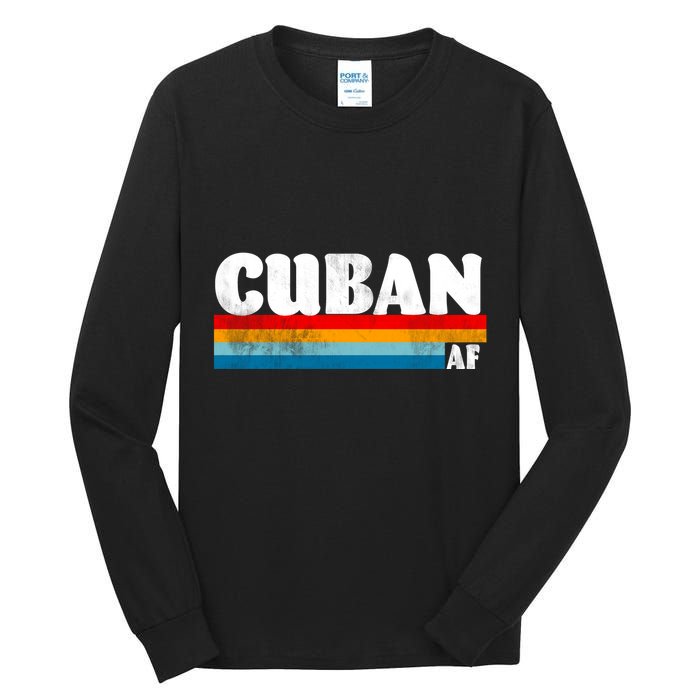 Retro Cuban AF Tall Long Sleeve T-Shirt