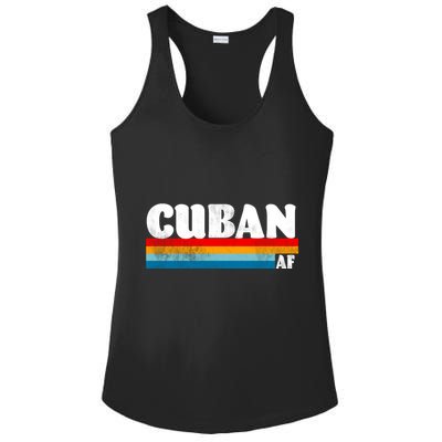 Retro Cuban AF Ladies PosiCharge Competitor Racerback Tank