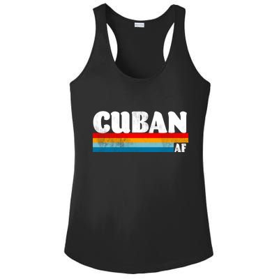 Retro Cuban AF Ladies PosiCharge Competitor Racerback Tank