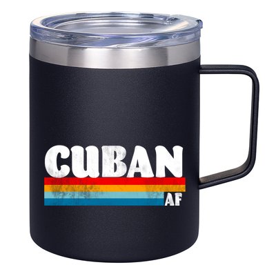 Retro Cuban AF 12oz Stainless Steel Coffee Mug