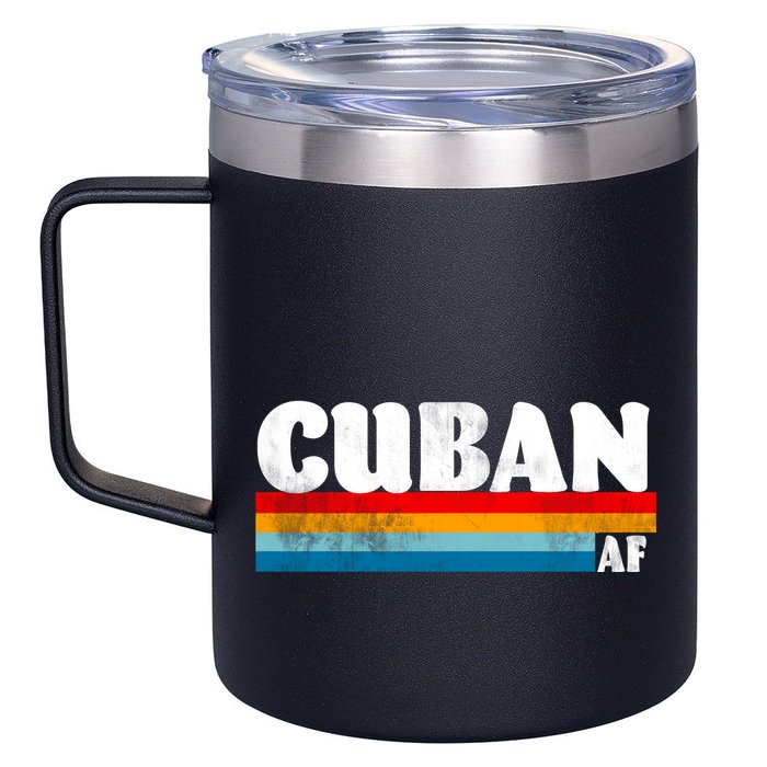 Retro Cuban AF 12oz Stainless Steel Coffee Mug