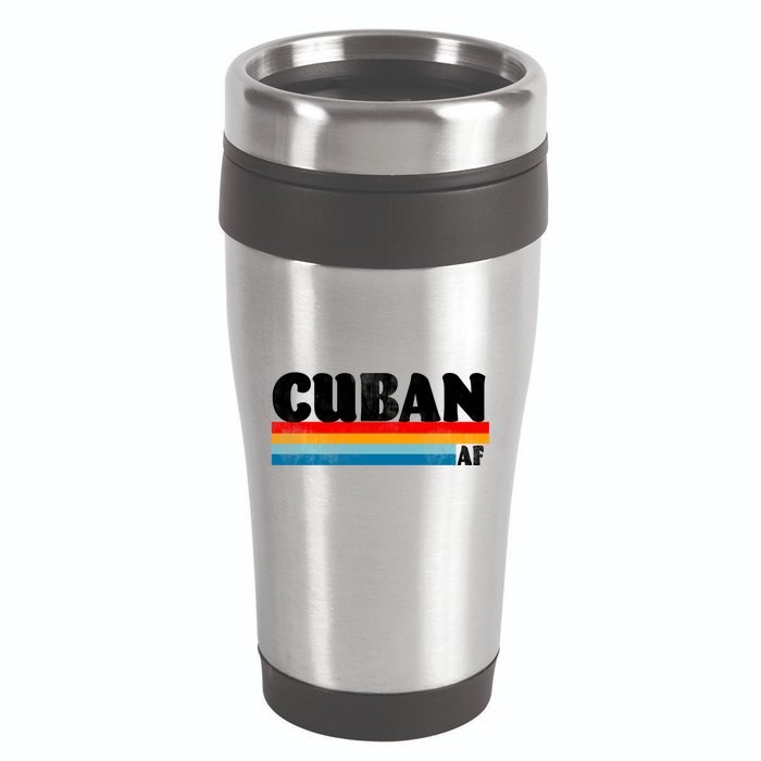 Retro Cuban AF 16oz Travel Tumbler
