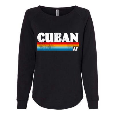 Retro Cuban AF Womens California Wash Sweatshirt