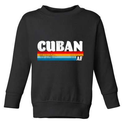 Retro Cuban AF Toddler Sweatshirt