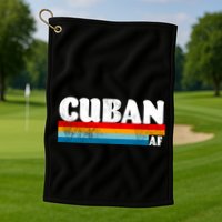 Retro Cuban AF Golf Towel