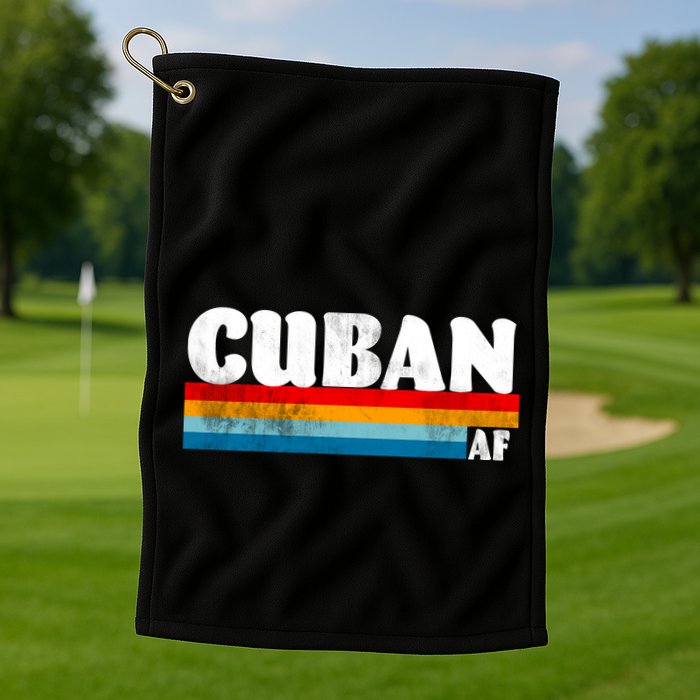 Retro Cuban AF Golf Towel