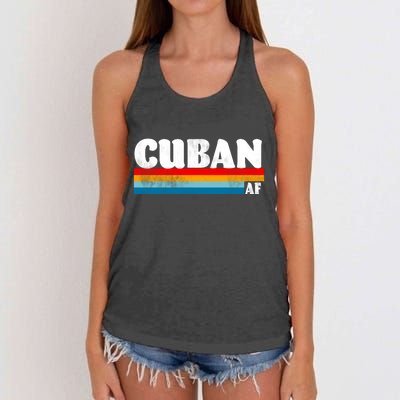 Retro Cuban AF Women's Knotted Racerback Tank