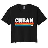 Retro Cuban AF Women's Crop Top Tee