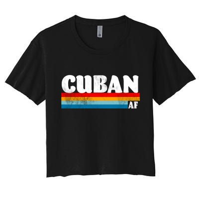 Retro Cuban AF Women's Crop Top Tee