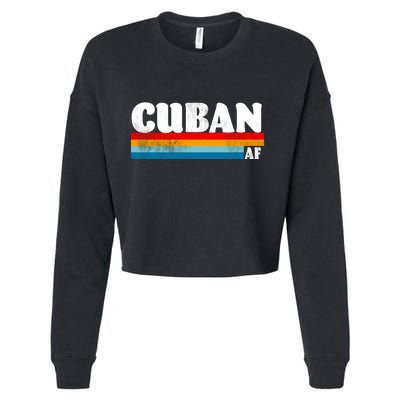 Retro Cuban AF Cropped Pullover Crew