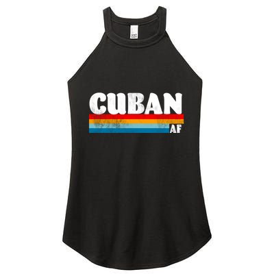 Retro Cuban AF Women's Perfect Tri Rocker Tank