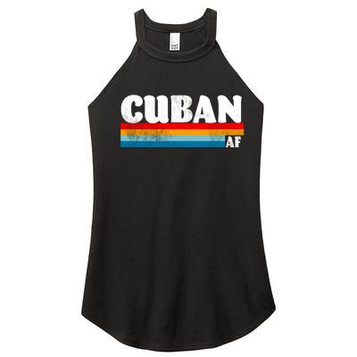 Retro Cuban AF Women’s Perfect Tri Rocker Tank