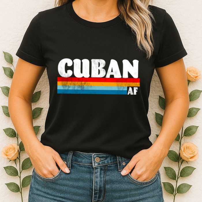 Retro Cuban AF Womens T-Shirt