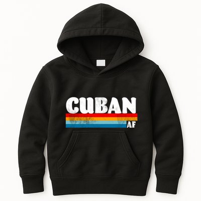 Retro Cuban AF Kids Hoodie