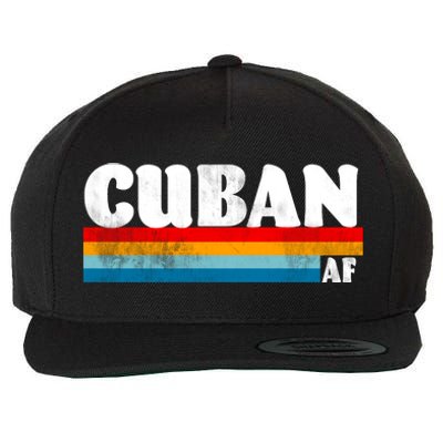 Retro Cuban AF Wool Snapback Cap