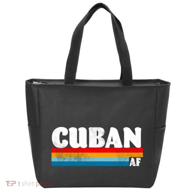 Retro Cuban AF Zip Tote Bag