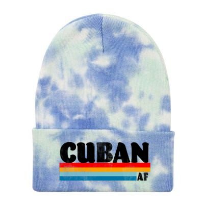 Retro Cuban AF Tie Dye 12in Knit Beanie