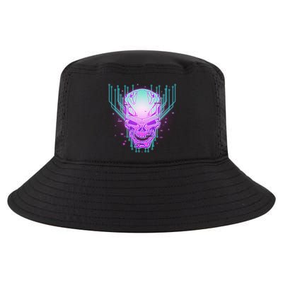 Retro Cyber Robot Skull  Cool Comfort Performance Bucket Hat