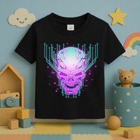 Retro Cyber Robot Skull  Toddler T-Shirt