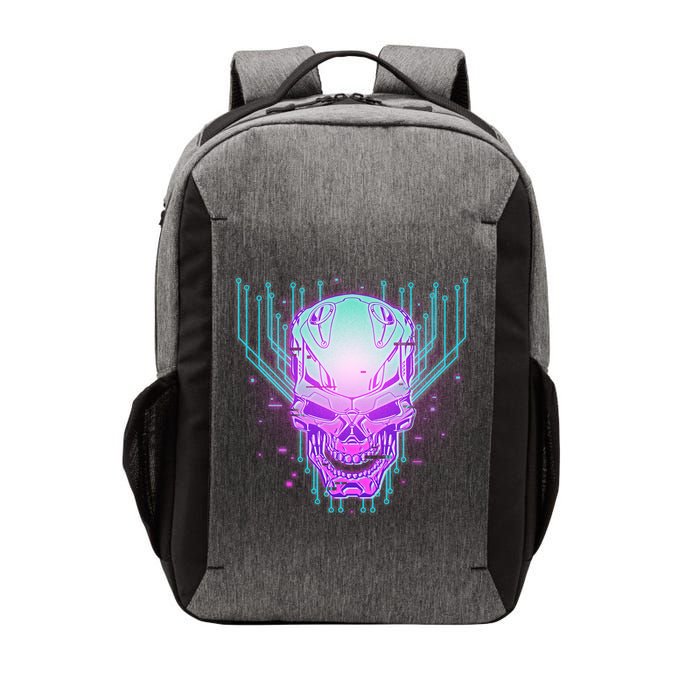 Retro Cyber Robot Skull  Vector Backpack