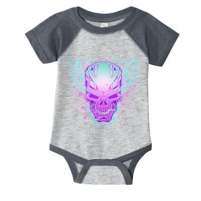 Retro Cyber Robot Skull  Infant Baby Jersey Bodysuit