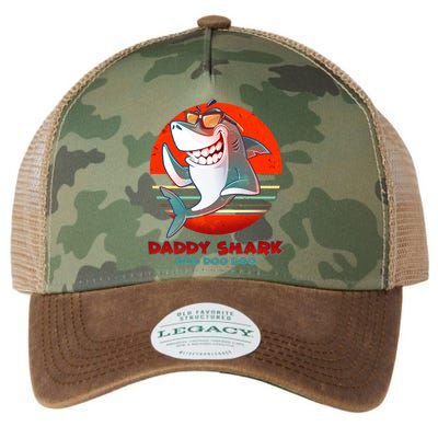 Retro Daddy Shark Doo Doo Doo Legacy Tie Dye Trucker Hat