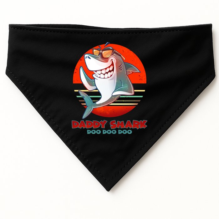Retro Daddy Shark Doo Doo Doo USA-Made Doggie Bandana