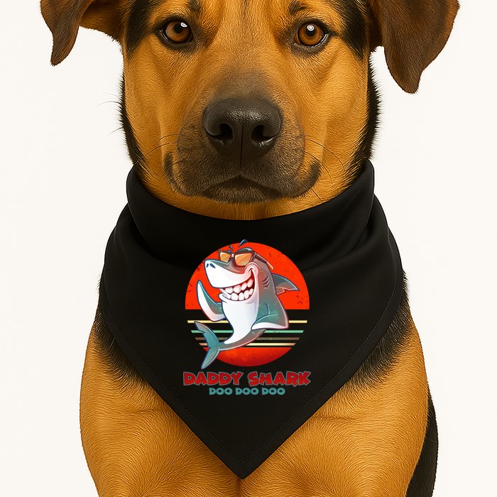 Retro Daddy Shark Doo Doo Doo USA-Made Doggie Bandana