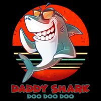 Retro Daddy Shark Doo Doo Doo USA-Made Doggie Bandana