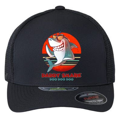 Retro Daddy Shark Doo Doo Doo Flexfit Unipanel Trucker Cap