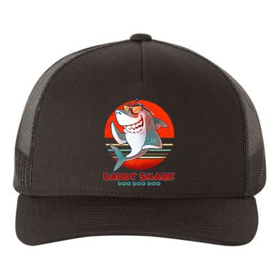 Retro Daddy Shark Doo Doo Doo Yupoong Adult 5-Panel Trucker Hat