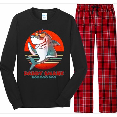 Retro Daddy Shark Doo Doo Doo Long Sleeve Pajama Set