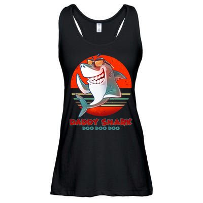Retro Daddy Shark Doo Doo Doo Ladies Essential Flowy Tank