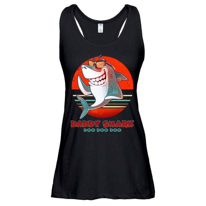 Retro Daddy Shark Doo Doo Doo Ladies Essential Flowy Tank