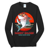 Retro Daddy Shark Doo Doo Doo Tall Long Sleeve T-Shirt