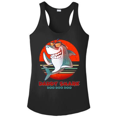 Retro Daddy Shark Doo Doo Doo Ladies PosiCharge Competitor Racerback Tank