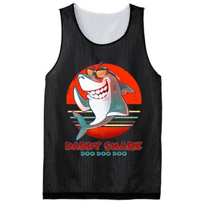 Retro Daddy Shark Doo Doo Doo Mesh Reversible Basketball Jersey Tank