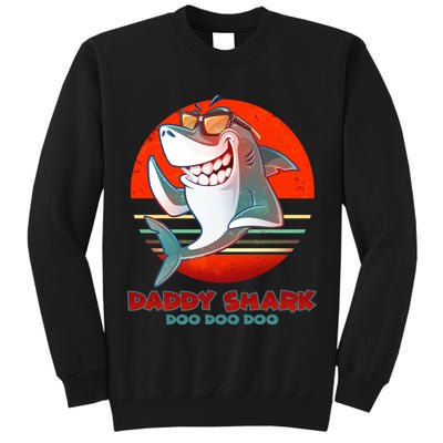 Retro Daddy Shark Doo Doo Doo Tall Sweatshirt