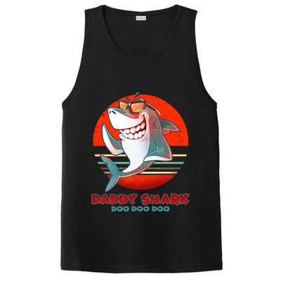 Retro Daddy Shark Doo Doo Doo PosiCharge Competitor Tank