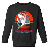 Retro Daddy Shark Doo Doo Doo Toddler Sweatshirt
