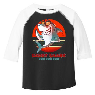 Retro Daddy Shark Doo Doo Doo Toddler Fine Jersey T-Shirt