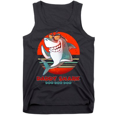 Retro Daddy Shark Doo Doo Doo Tank Top
